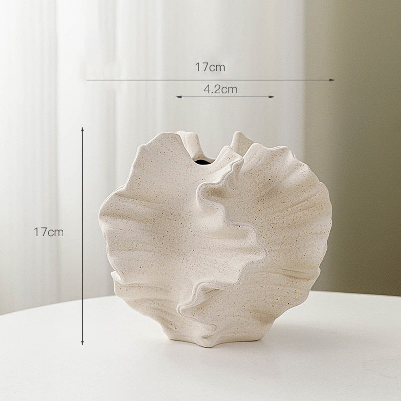 Coral Wave Ceramic Vase